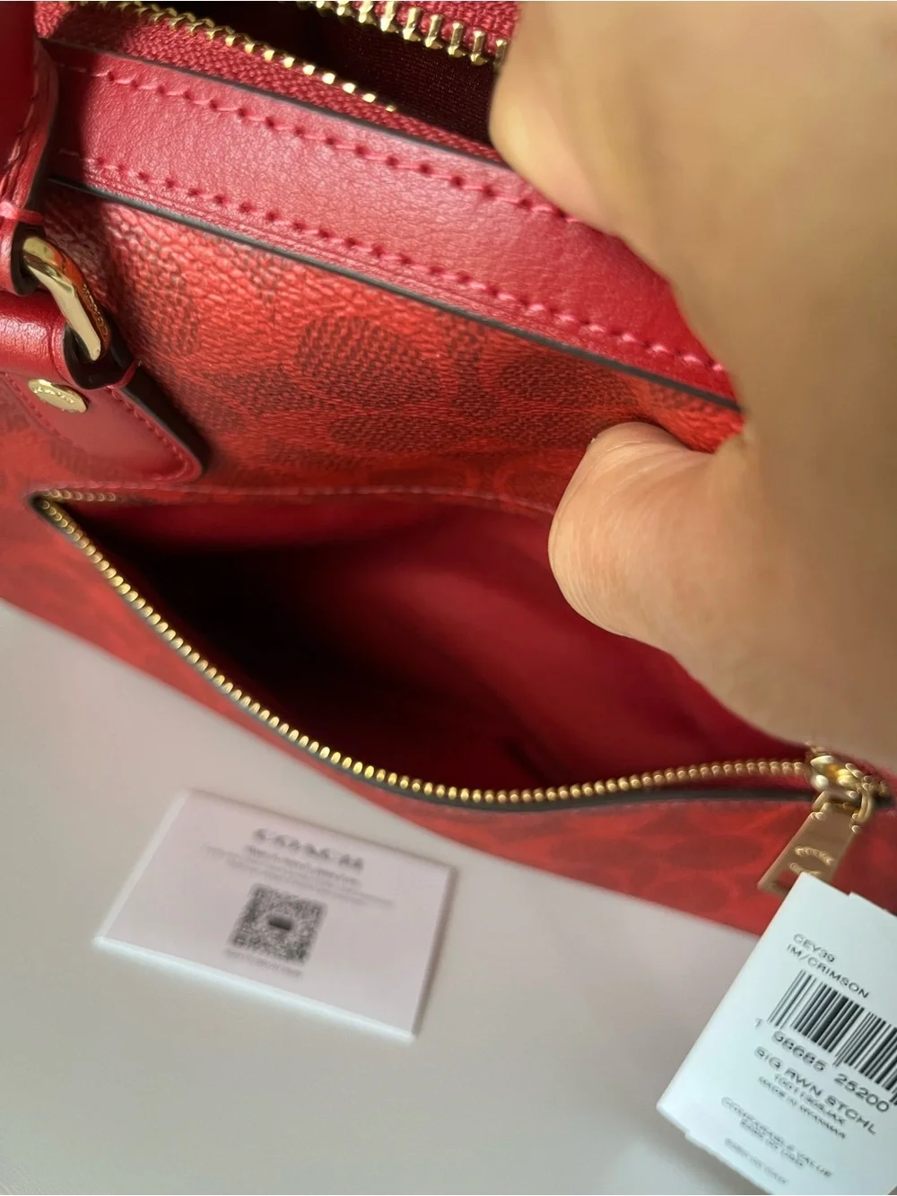 ✅Coach Rowan Satchel Bag In Signature  Canvas